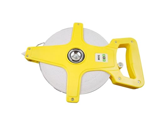 Rollmaßband Bandmaß mit Fiberglasband Kunststoff gelb, 30, 50 und 100 Meter (50 Meter) von BSBe