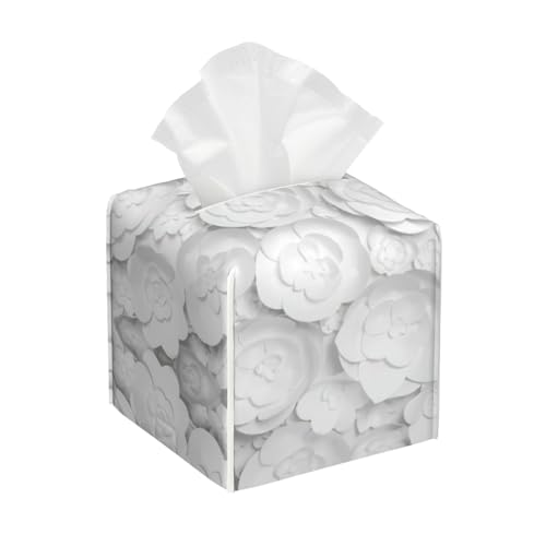 3D-Blumen-Tücherbox-Abdeckung, quadratisch, Taschentuchbox-Abdeckung, quadratisch, aus PU-Leder 3D-Blumen-Tücherbox-Abdeckung, quadratisch, Taschentuchbox-Abdeckung, quadratisch, aus PU-Leder von BSBurui
