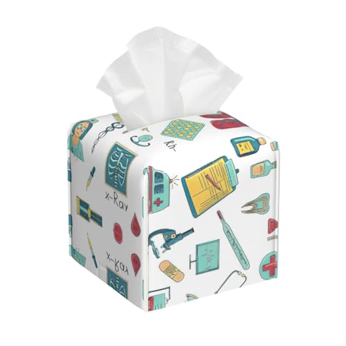 Abstraktion Biologie Chemie 4 Taschentuchbox-Abdeckung, quadratisch, Taschentuchbox-Abdeckung, quadratisch, aus PU-Leder Abstraktion Biologie Chemie 4 Taschentuchbox-Abdeckung, quadratisch, Taschentuchbox-Abdeckung, quadratisch, aus PU-Leder von BSBurui