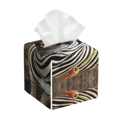 Funny Zebra Taschentuchbox-Abdeckung, quadratisch, Taschentuchbox-Abdeckung, quadratisch, aus PU-Leder Funny Zebra Taschentuchbox-Abdeckung, quadratisch, Taschentuchbox-Abdeckung, quadratisch, aus PU-Leder von BSBurui