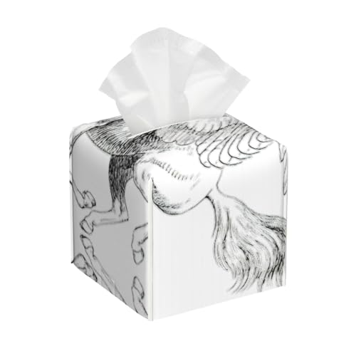Pegasus Taschentuchbox-Abdeckung, quadratisch, Taschentuchbox-Abdeckung, quadratisch, aus PU-Leder Pegasus Taschentuchbox-Abdeckung, quadratisch, Taschentuchbox-Abdeckung, quadratisch, aus PU-Leder von BSBurui