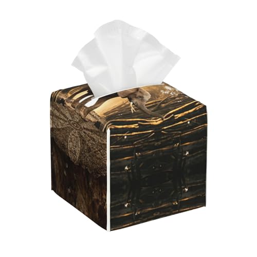 Quadratische Taschentuchbox-Abdeckung, Elefanten-Design, quadratisch, aus PU-Leder Quadratische Taschentuchbox-Abdeckung, Elefanten-Design, quadratisch, aus PU-Leder von BSBurui