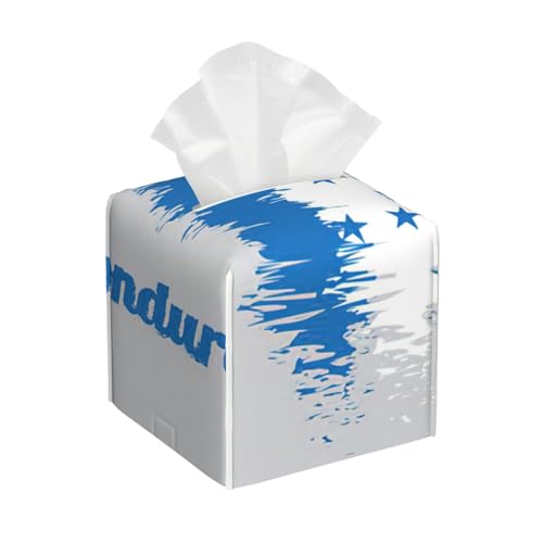 Taschentuchbox-Abdeckung, quadratisch, Motiv: Flagge Honduras, PU-Leder, Blau Taschentuchbox-Abdeckung, quadratisch, Motiv: Flagge Honduras, PU-Leder, Blau von BSBurui