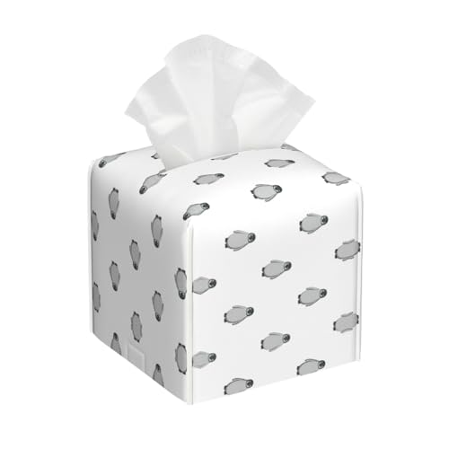 Taschentuchbox-Abdeckung, quadratisch, Pinguin, quadratisch, aus PU-Leder Taschentuchbox-Abdeckung, quadratisch, Pinguin, quadratisch, aus PU-Leder von BSBurui