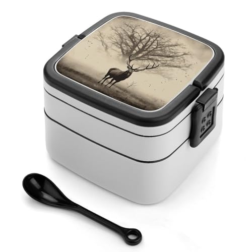 Abstrakter Baum Elch Bild Bento Box Erwachsene Lunchbox All-in-One Stapelbare Bento Lunchbox mit Fächern Doppellagige Lunchboxen Auslaufsicher Lunchbox Lunch Container für Arbeit Picknick Reisen Abstrakter Baum Elch Bild Bento Box Erwachsene Lunchbox All-in-One Stapelbare Bento Lunchbox mit Fächern Doppellagige Lunchboxen Auslaufsicher Lunchbox Lunch Container für Arbeit Picknick Reisen von BSCKKDMN