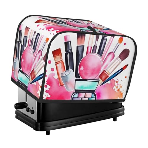 Aquarell-Kosmetik-Toaster-Abdeckungen, 2 Scheiben, Brotmaschinen-Abdeckungen, gesteppter Toaster, staubdichte Abdeckung, kleine waschbare Geräteabdeckungen, Brotbackmaschine, Schutz für Küche, kleine von BSCKKDMN
