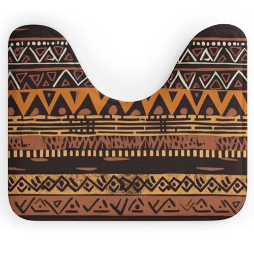 BSCKKDMN Afrikanischer Schlammtuch, Tribal-WC-Teppich, U-förmig, ultraweich, super saugfähig, Badezimmerteppich, rutschfeste Mikrofaser, WC-Vorleger, Badezimmer-Bodenmatte BSCKKDMN Afrikanischer Schlammtuch, Tribal-WC-Teppich, U-förmig, ultraweich, super saugfähig, Badezimmerteppich, rutschfeste Mikrofaser, WC-Vorleger, Badezimmer-Bodenmatte von BSCKKDMN