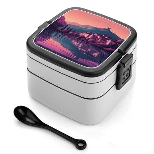 BSCKKDMN Animierte Illustration Bento Box Erwachsene Lunchbox All-in-One Stapelbare Bento Lunchbox mit Fächern Doppelschicht Lunchboxen Auslaufsicher Lunchbox Lunchbehälter für Arbeit Picknick Reisen BSCKKDMN Animierte Illustration Bento Box Erwachsene Lunchbox All-in-One Stapelbare Bento Lunchbox mit Fächern Doppelschicht Lunchboxen Auslaufsicher Lunchbox Lunchbehälter für Arbeit Picknick Reisen von BSCKKDMN