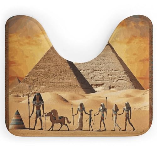 BSCKKDMN Antike Ägypten WC-Vorleger, U-förmig, ultraweich, super saugfähig, Badezimmerteppich, rutschfeste Mikrofaser, WC-Vorleger, Badezimmer-Bodenmatte BSCKKDMN Antike Ägypten WC-Vorleger, U-förmig, ultraweich, super saugfähig, Badezimmerteppich, rutschfeste Mikrofaser, WC-Vorleger, Badezimmer-Bodenmatte von BSCKKDMN