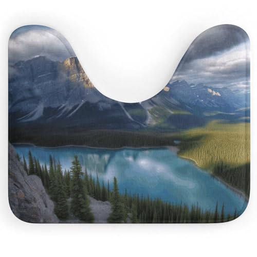 BSCKKDMN Banff WC-Teppich, U-förmig, ultraweich, super saugfähig, rutschfest, Mikrofaser, WC-Vorleger, Badezimmer-Bodenmatte von BSCKKDMN