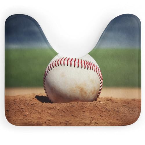 BSCKKDMN Baseball-WC-Teppich, U-förmig, ultraweich, super saugfähig, rutschfest, Mikrofaser, WC-Vorleger, Badezimmer-Bodenmatte BSCKKDMN Baseball-WC-Teppich, U-förmig, ultraweich, super saugfähig, rutschfest, Mikrofaser, WC-Vorleger, Badezimmer-Bodenmatte von BSCKKDMN