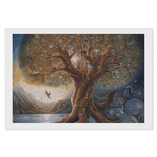 BSCKKDMN Baum des Lebens Diamant Malerei Kits für Erwachsene Diamant Kunst Kit für Anfänger 5D DIY Full Square Diamond Art Craft Kits für Erwachsene für Home Wall Decor BSCKKDMN Baum des Lebens Diamant Malerei Kits für Erwachsene Diamant Kunst Kit für Anfänger 5D DIY Full Square Diamond Art Craft Kits für Erwachsene für Home Wall Decor von BSCKKDMN