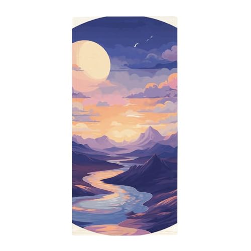 BSCKKDMN Berge und Wolken Handtuch, weich, saugfähig, Badetuch, Geschirrtücher für Küche, Badezimmer, Fitnessstudio, Spa, Zuhause, 72,9 x 35,1 cm BSCKKDMN Berge und Wolken Handtuch, weich, saugfähig, Badetuch, Geschirrtücher für Küche, Badezimmer, Fitnessstudio, Spa, Zuhause, 72,9 x 35,1 cm von BSCKKDMN
