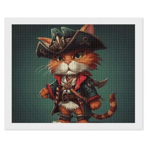 BSCKKDMN Cartoon-Katzen-Diamant-Malerei-Kits für Erwachsene, Diamant-Kunst-Set für Anfänger, 5D-DIY-Vollquadrat-Diamant-Kunst-Bastelsets für Erwachsene für Heimdekoration von BSCKKDMN