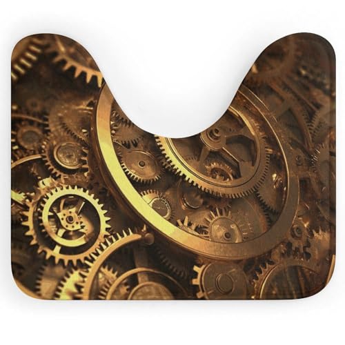 BSCKKDMN Cool Steampunk Gears WC-Teppich, U-förmig, ultraweich, super saugfähig, Badezimmerteppich, rutschfeste Mikrofaser, WC-Vorleger, Badezimmer-Bodenmatte BSCKKDMN Cool Steampunk Gears WC-Teppich, U-förmig, ultraweich, super saugfähig, Badezimmerteppich, rutschfeste Mikrofaser, WC-Vorleger, Badezimmer-Bodenmatte von BSCKKDMN
