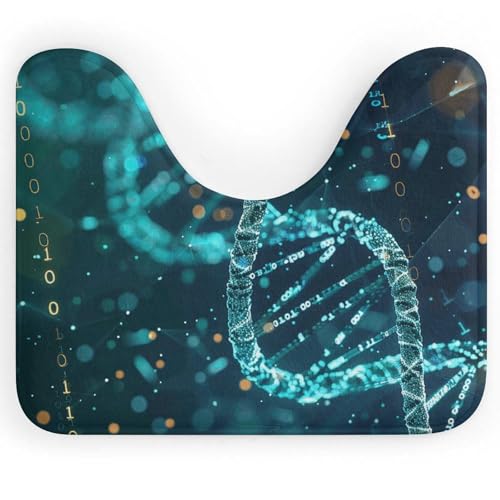 BSCKKDMN DNA Doppelhelix-WC-Teppich, U-förmig, ultraweich, super saugfähig, Badezimmerteppich, rutschfeste Mikrofaser, WC-Vorleger, Badezimmer-Bodenmatte BSCKKDMN DNA Doppelhelix-WC-Teppich, U-förmig, ultraweich, super saugfähig, Badezimmerteppich, rutschfeste Mikrofaser, WC-Vorleger, Badezimmer-Bodenmatte von BSCKKDMN