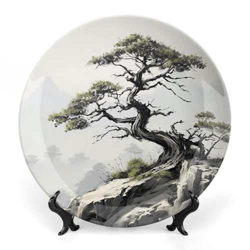 BSCKKDMN Dekorativer Teller aus Knochenporzellan, mit Ständer, handgefertigt, Keramik, Ornament, Wandkunst, Dekoration für Zuhause, Küche, Schlafzimmer, 15,2 cm BSCKKDMN Dekorativer Teller aus Knochenporzellan, mit Ständer, handgefertigt, Keramik, Ornament, Wandkunst, Dekoration für Zuhause, Küche, Schlafzimmer, 15,2 cm von BSCKKDMN