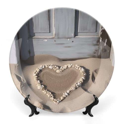 BSCKKDMN Dekorativer Teller aus Knochenporzellan, mit Ständer, handgefertigt, Keramik, Ornament, Wandkunst, Dekoration für Zuhause, Küche, Schlafzimmer, 25,4 cm BSCKKDMN Dekorativer Teller aus Knochenporzellan, mit Ständer, handgefertigt, Keramik, Ornament, Wandkunst, Dekoration für Zuhause, Küche, Schlafzimmer, 25,4 cm von BSCKKDMN