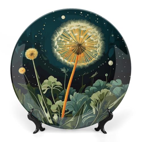 BSCKKDMN Dekorativer Teller aus Knochenporzellan mit Präsentationsständer, handgefertigt, Keramik, Ornament, Wandkunst, Dekoration für Zuhause, Küche, Schlafzimmer, 17,8 cm BSCKKDMN Dekorativer Teller aus Knochenporzellan mit Präsentationsständer, handgefertigt, Keramik, Ornament, Wandkunst, Dekoration für Zuhause, Küche, Schlafzimmer, 17,8 cm von BSCKKDMN