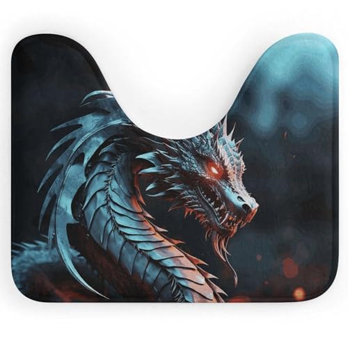 BSCKKDMN Drachen-Toilettenteppich, U-förmig, ultraweich, super saugfähig, Badezimmerteppich, rutschfeste Mikrofaser, WC-Vorleger, Badezimmer-Bodenmatte BSCKKDMN Drachen-Toilettenteppich, U-förmig, ultraweich, super saugfähig, Badezimmerteppich, rutschfeste Mikrofaser, WC-Vorleger, Badezimmer-Bodenmatte von BSCKKDMN