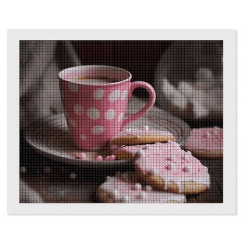 BSCKKDMN Ein Glas heiße Milch Diamant Malerei Kits für Erwachsene Diamant Kunst Kit für Anfänger 5D DIY Full Square Diamond Art Craft Kits für Erwachsene für Home Wall Decor von BSCKKDMN