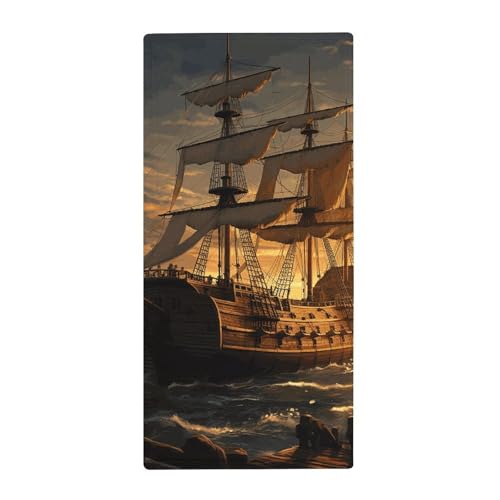 BSCKKDMN Fantasy Piratenschiff-Handtuch, weich, saugfähig, Badetuch, Geschirrtücher für Küche, Badezimmer, Fitnessstudio, Spa, Zuhause, 72,9 x 35,1 cm BSCKKDMN Fantasy Piratenschiff-Handtuch, weich, saugfähig, Badetuch, Geschirrtücher für Küche, Badezimmer, Fitnessstudio, Spa, Zuhause, 72,9 x 35,1 cm von BSCKKDMN