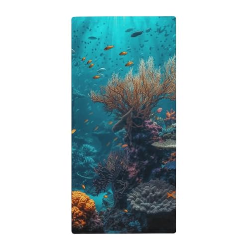 BSCKKDMN Fisch-Handtuch, weich, saugfähig, Badetuch, Geschirrtücher für Küche, Badezimmer, Fitnessstudio, Spa, Zuhause, 72,9 x 35,1 cm BSCKKDMN Fisch-Handtuch, weich, saugfähig, Badetuch, Geschirrtücher für Küche, Badezimmer, Fitnessstudio, Spa, Zuhause, 72,9 x 35,1 cm von BSCKKDMN