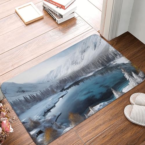 BSCKKDMN Fußmatte für drinnen und draußen, rutschfest, saugfähig, waschbar, Flanell-Badematte, rutschfeste Fußmatten für Küche, Veranda, Büro, 40,6 x 61 cm BSCKKDMN Fußmatte für drinnen und draußen, rutschfest, saugfähig, waschbar, Flanell-Badematte, rutschfeste Fußmatten für Küche, Veranda, Büro, 40,6 x 61 cm von BSCKKDMN