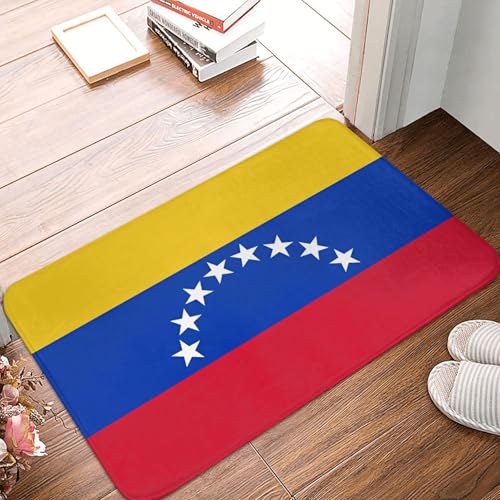 BSCKKDMN Fußmatte mit Flagge von Venezuela, für drinnen und draußen, rutschfest, saugfähig, waschbar, Flanell-Badematte, rutschfeste Fußmatten für Küche, Schlafzimmer, Badezimmer, Veranda, Büro, 40,6 BSCKKDMN Fußmatte mit Flagge von Venezuela, für drinnen und draußen, rutschfest, saugfähig, waschbar, Flanell-Badematte, rutschfeste Fußmatten für Küche, Schlafzimmer, Badezimmer, Veranda, Büro, 40,6 von BSCKKDMN