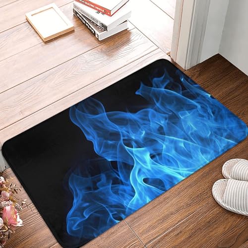 BSCKKDMN Fußmatte mit blauer Flamme, für drinnen und draußen, rutschfest, saugfähig, waschbar, Flanell-Badematte, rutschfeste Fußmatten für Küche, Schlafzimmer, Badezimmer, Veranda, Büro, 40,6 x 61 cm BSCKKDMN Fußmatte mit blauer Flamme, für drinnen und draußen, rutschfest, saugfähig, waschbar, Flanell-Badematte, rutschfeste Fußmatten für Küche, Schlafzimmer, Badezimmer, Veranda, Büro, 40,6 x 61 cm von BSCKKDMN