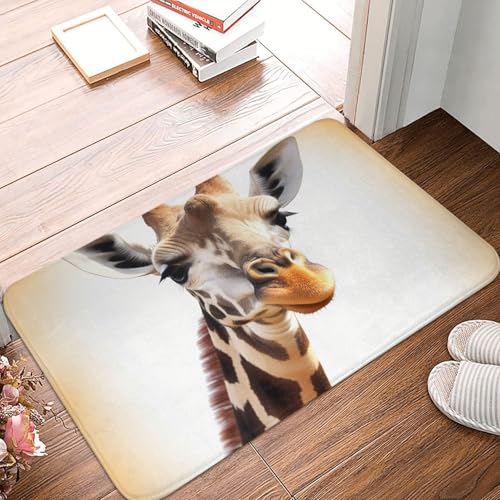 BSCKKDMN Fußmatte mit niedlichem Giraffen-Design, für drinnen und draußen, rutschfest, saugfähig, waschbar, Flanell-Badematte, rutschfeste Fußmatten für Küche, Schlafzimmer, Badezimmer, Veranda, Büro BSCKKDMN Fußmatte mit niedlichem Giraffen-Design, für drinnen und draußen, rutschfest, saugfähig, waschbar, Flanell-Badematte, rutschfeste Fußmatten für Küche, Schlafzimmer, Badezimmer, Veranda, Büro von BSCKKDMN