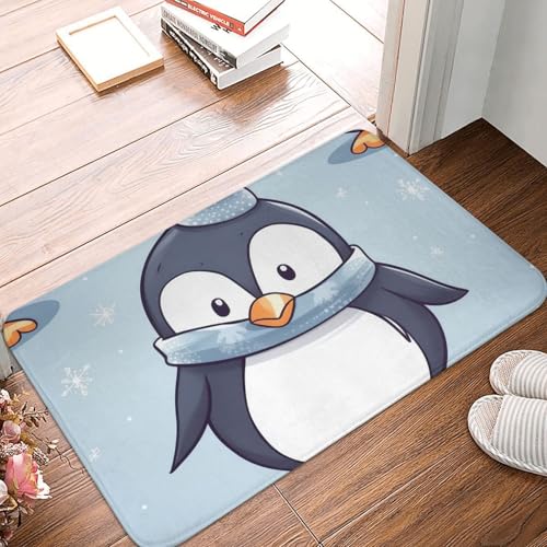 BSCKKDMN Fußmatte mit niedlichem Pinguin, für drinnen und draußen, rutschfest, saugfähig, waschbar, Flanell-Badematte, rutschfeste Bodenmatten für Küche, Veranda, Büro, 40,6 x 61 cm BSCKKDMN Fußmatte mit niedlichem Pinguin, für drinnen und draußen, rutschfest, saugfähig, waschbar, Flanell-Badematte, rutschfeste Bodenmatten für Küche, Veranda, Büro, 40,6 x 61 cm von BSCKKDMN
