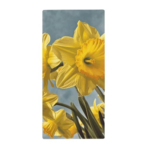 BSCKKDMN Gelbes Narzissen-Handtuch, weich, saugfähig, Badetuch, Geschirrtücher für Küche, Badezimmer, Fitnessstudio, Spa, Zuhause, 72,9 x 35,1 cm BSCKKDMN Gelbes Narzissen-Handtuch, weich, saugfähig, Badetuch, Geschirrtücher für Küche, Badezimmer, Fitnessstudio, Spa, Zuhause, 72,9 x 35,1 cm von BSCKKDMN