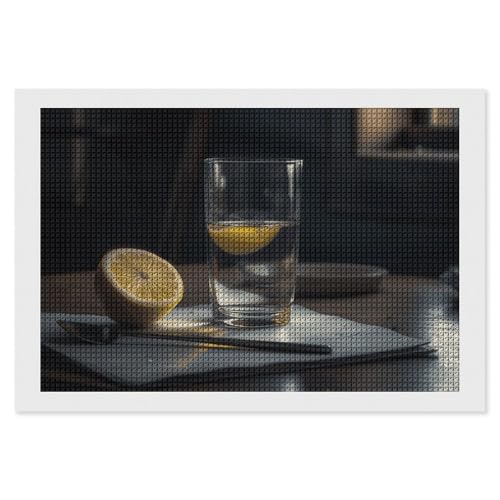 BSCKKDMN Glas Wasser mit Zitrone, Diamant-Malerei-Kits für Erwachsene, Diamant-Kunst-Set für Anfänger, 5D-DIY-Vollquadrat-Diamant-Kunst-Bastelsets für Erwachsene für Wanddekoration BSCKKDMN Glas Wasser mit Zitrone, Diamant-Malerei-Kits für Erwachsene, Diamant-Kunst-Set für Anfänger, 5D-DIY-Vollquadrat-Diamant-Kunst-Bastelsets für Erwachsene für Wanddekoration von BSCKKDMN