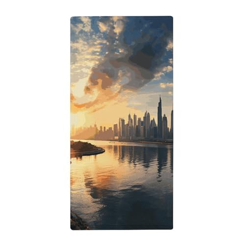 BSCKKDMN Handtuch, Motiv: New York im Sonnenuntergang, weich, saugfähig, Badetuch, Geschirrtücher für Küche, Badezimmer, Fitnessstudio, Spa, Zuhause, 72,9 x 35,1 cm von BSCKKDMN