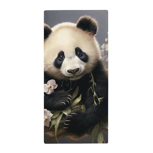 BSCKKDMN Handtuch mit Panda-Motiv, weich, saugfähig, Badetuch, Geschirrtücher für Küche, Badezimmer, Fitnessstudio, Spa, Zuhause, 72,9 x 35,1 cm BSCKKDMN Handtuch mit Panda-Motiv, weich, saugfähig, Badetuch, Geschirrtücher für Küche, Badezimmer, Fitnessstudio, Spa, Zuhause, 72,9 x 35,1 cm von BSCKKDMN