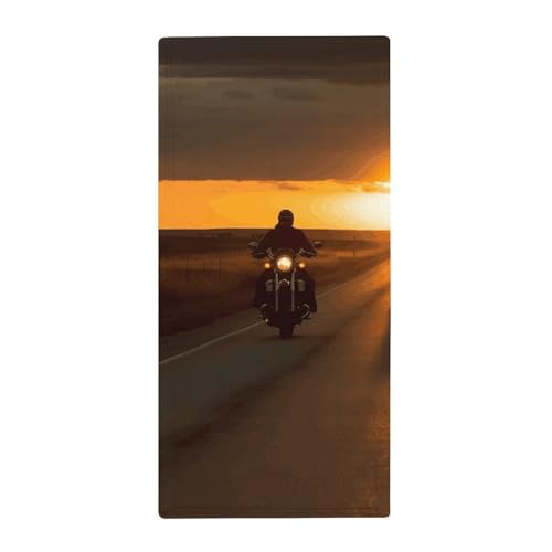 BSCKKDMN Handtuch mit Reiten bei Sonnenuntergang, weich, saugfähig, Badetuch, Geschirrtücher für Küche, Badezimmer, Fitnessstudio, Spa, Zuhause, 72,9 x 35,1 cm von BSCKKDMN