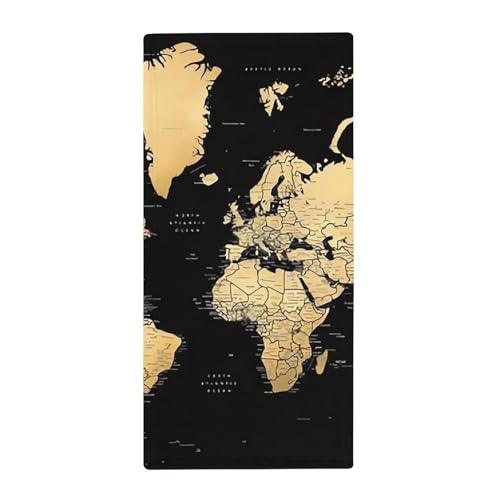 BSCKKDMN Handtuch mit Weltkarte, weich, saugfähig, Badetuch, Geschirrtücher für Küche, Badezimmer, Fitnessstudio, Spa, Zuhause, 72,9 x 35,1 cm BSCKKDMN Handtuch mit Weltkarte, weich, saugfähig, Badetuch, Geschirrtücher für Küche, Badezimmer, Fitnessstudio, Spa, Zuhause, 72,9 x 35,1 cm von BSCKKDMN