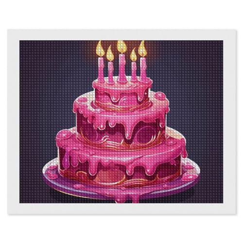 BSCKKDMN Kuchen mit Kerzen, Diamant-Malerei-Kits für Erwachsene, Diamant-Kunst-Set für Anfänger, 5D-DIY-Vollquadrat-Diamant-Kunst-Bastelsets für Erwachsene für Heimdekoration BSCKKDMN Kuchen mit Kerzen, Diamant-Malerei-Kits für Erwachsene, Diamant-Kunst-Set für Anfänger, 5D-DIY-Vollquadrat-Diamant-Kunst-Bastelsets für Erwachsene für Heimdekoration von BSCKKDMN