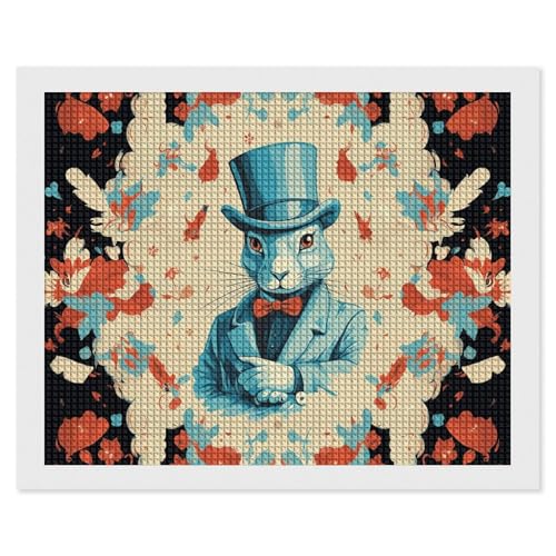BSCKKDMN Magician Rabbit Diamond Painting Kits for Adults Diamond Art Kit for Beginner 5D DIY Full Square Diamond Art Craft Kits for Adults for Home Wall Decor von BSCKKDMN
