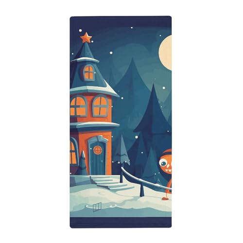 BSCKKDMN Monster Christmas Eve Handtuch, weich, saugfähig, Badetuch, Geschirrtücher für Küche, Badezimmer, Fitnessstudio, Spa, Zuhause, 72,9 x 35,1 cm von BSCKKDMN