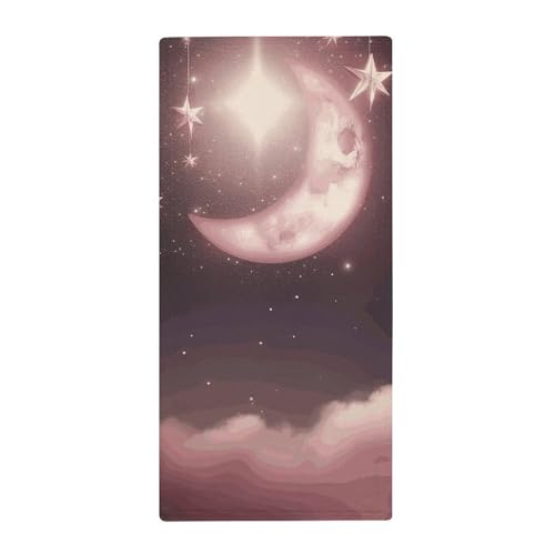 BSCKKDMN Moon Stars Handtuch, weich, saugfähig, Badetuch, Geschirrtücher für Küche, Badezimmer, Fitnessstudio, Spa, Zuhause, 72,9 x 35,1 cm BSCKKDMN Moon Stars Handtuch, weich, saugfähig, Badetuch, Geschirrtücher für Küche, Badezimmer, Fitnessstudio, Spa, Zuhause, 72,9 x 35,1 cm von BSCKKDMN