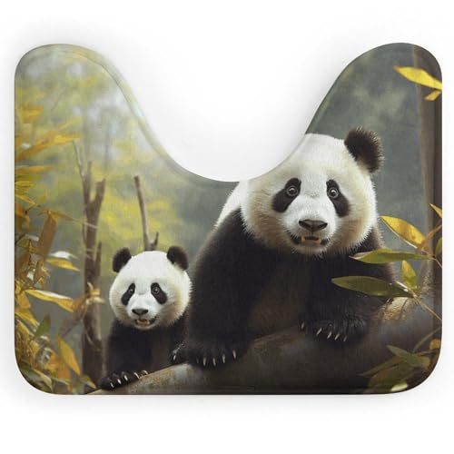 BSCKKDMN Niedlicher Panda-Toilettenteppich, U-förmig, ultraweich, super saugfähig, Badezimmerteppich, rutschfeste Mikrofaser, WC-Vorleger, Badezimmer-Bodenmatte BSCKKDMN Niedlicher Panda-Toilettenteppich, U-förmig, ultraweich, super saugfähig, Badezimmerteppich, rutschfeste Mikrofaser, WC-Vorleger, Badezimmer-Bodenmatte von BSCKKDMN