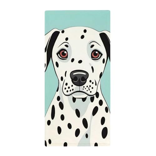 BSCKKDMN Niedliches Dalmatiner-Handtuch, weich, saugfähig, Badetuch, Geschirrtücher für Küche, Badezimmer, Fitnessstudio, Spa, Zuhause, 72,9 x 35,1 cm BSCKKDMN Niedliches Dalmatiner-Handtuch, weich, saugfähig, Badetuch, Geschirrtücher für Küche, Badezimmer, Fitnessstudio, Spa, Zuhause, 72,9 x 35,1 cm von BSCKKDMN