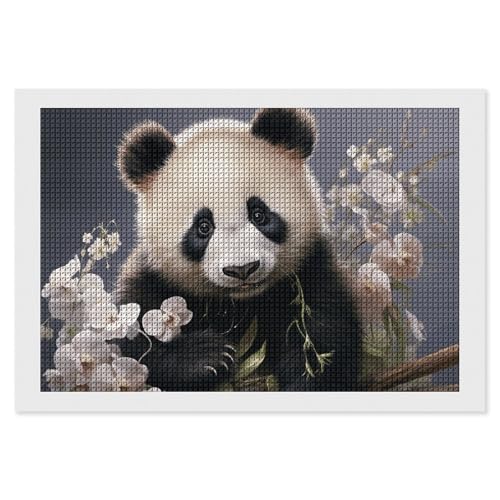 BSCKKDMN Panda mit Blume, Diamant-Malerei-Kits für Erwachsene, Diamant-Kunst-Set für Anfänger, 5D-DIY-Vollquadrat-Diamant-Kunst-Bastelsets für Erwachsene für Heimdekoration BSCKKDMN Panda mit Blume, Diamant-Malerei-Kits für Erwachsene, Diamant-Kunst-Set für Anfänger, 5D-DIY-Vollquadrat-Diamant-Kunst-Bastelsets für Erwachsene für Heimdekoration von BSCKKDMN