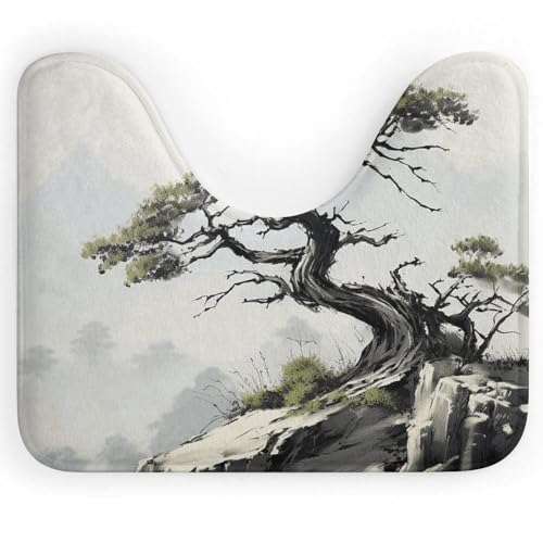 BSCKKDMN Pine On Mountain Hang-WC-Teppich, U-förmig, ultraweich, super saugfähig, Badezimmerteppich, rutschfeste Mikrofaser, WC-Vorleger, Badezimmer-Bodenmatte BSCKKDMN Pine On Mountain Hang-WC-Teppich, U-förmig, ultraweich, super saugfähig, Badezimmerteppich, rutschfeste Mikrofaser, WC-Vorleger, Badezimmer-Bodenmatte von BSCKKDMN