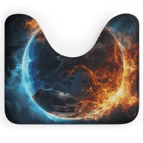 BSCKKDMN Planet Ice and Fire WC-Teppich, U-förmig, ultraweich, super saugfähig, Badezimmerteppich, rutschfeste Mikrofaser, WC-Vorleger, Badezimmer-Bodenmatte BSCKKDMN Planet Ice and Fire WC-Teppich, U-förmig, ultraweich, super saugfähig, Badezimmerteppich, rutschfeste Mikrofaser, WC-Vorleger, Badezimmer-Bodenmatte von BSCKKDMN