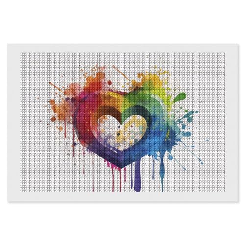 BSCKKDMN Rainbow Splash Painting Diamond Painting Kits für Erwachsene Diamond Art Kit für Anfänger 5D DIY Full Square Diamond Art Craft Kits für Erwachsene für Home Wall Decor von BSCKKDMN