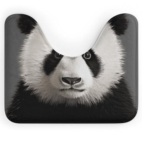 BSCKKDMN Toilettenvorleger mit Pandabär-Kopf, U-förmig, ultraweich, super saugfähig, rutschfeste Mikrofaser, WC-Vorleger, Badezimmer-Bodenmatte BSCKKDMN Toilettenvorleger mit Pandabär-Kopf, U-förmig, ultraweich, super saugfähig, rutschfeste Mikrofaser, WC-Vorleger, Badezimmer-Bodenmatte von BSCKKDMN