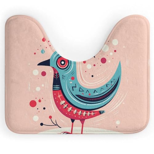 BSCKKDMN Toilettenvorleger mit Vogel-Vektor-Illustration, U-förmig, ultraweich, super saugfähig, Badezimmerteppich, rutschfeste Mikrofaser, WC-Vorleger, Badezimmer-Bodenmatte BSCKKDMN Toilettenvorleger mit Vogel-Vektor-Illustration, U-förmig, ultraweich, super saugfähig, Badezimmerteppich, rutschfeste Mikrofaser, WC-Vorleger, Badezimmer-Bodenmatte von BSCKKDMN